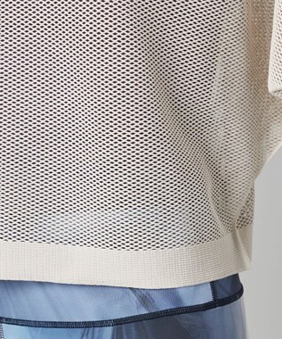 Chacott Chacott BALANCE【ノーソイングニット】７分袖メッシュニットＴシャツ グレージュ