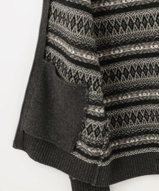 JOSEPH ABBOUD MOUNTAIN 【軽量/ソフト】ラム×モールジャカード ニットブルゾン グレー系7