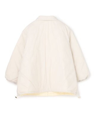 UNFILO L 【自宅で洗濯OK / ファー襟取り外し可能】TAIONコラボ ボア襟 リバーシブルダウン アイボリー