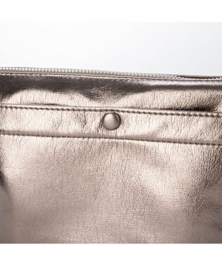 UNBILLION カシュカシュ cachecache / メタリック舟型ショルダー ダークシルバー