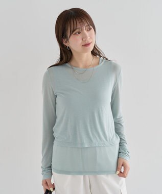 Green Parks ・Ｐｅｔｉｔ　Ｆｌｅｕｒ　レイヤードシアープルオーバ Green