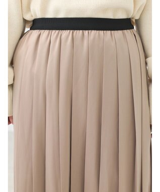 earth music&ecology サテンプリーツスカート Gold