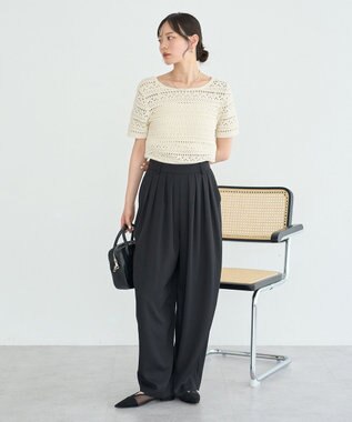 earth music&ecology クロエシェボディニットスーツ Ivory