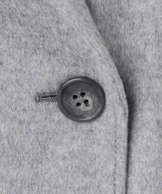 J.PRESS LADIES L Super150sAZAMIビーバー Pコート グレー系