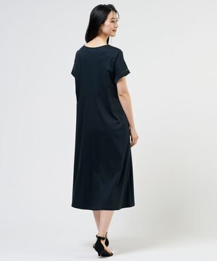 J.PRESS LADIES L コットンスムース ワンピース ネイビー系