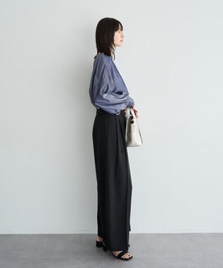 YECCA VECCA 2wayボリューム袖ブラウス Navy