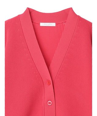 Green Parks スポンディシュ畦編みショート丈カーディガン Pink