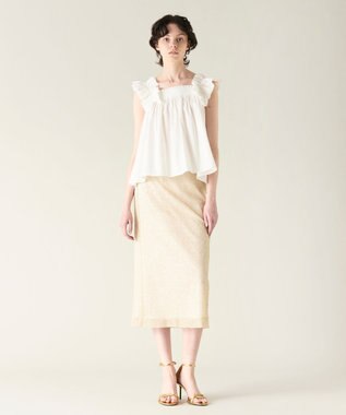 GRACE CONTINENTAL ショルダーフリルトップ ホワイト