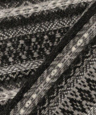 JOSEPH ABBOUD MOUNTAIN 【軽量/ソフト】ラム×モールジャカード ニットブルゾン グレー系7