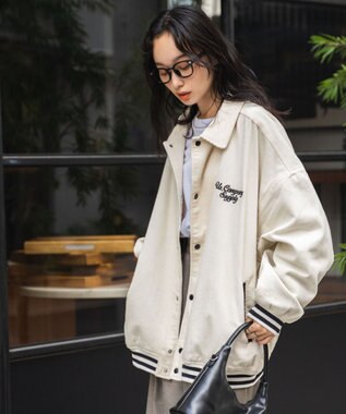 WEGO ヴィンテージコーデュロイスタジャン ホワイトその他