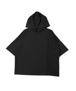 WEGO ジオメトリックブロックフードT(S) ダークグレー