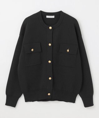 ANY 【洗濯機可】スウェットライクカーディガン ブラック