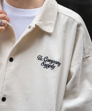 WEGO ヴィンテージコーデュロイスタジャン ホワイトその他