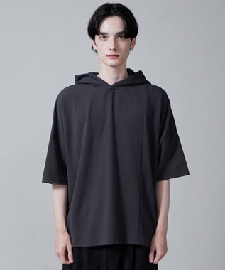 WEGO ジオメトリックブロックフードT(S) ダークグレー