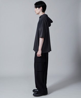 WEGO ジオメトリックブロックフードT(S) ダークグレー