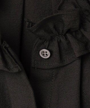 組曲 S 【加藤ローサさん着用】アンティークオーガンフリル ブラウス ブラック系