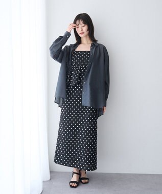 YECCA VECCA バック釦シアーシャツ Charcoal Gray