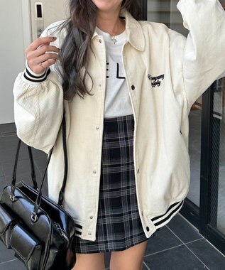 WEGO ヴィンテージコーデュロイスタジャン ホワイトその他