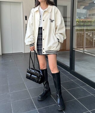 WEGO ヴィンテージコーデュロイスタジャン ホワイトその他