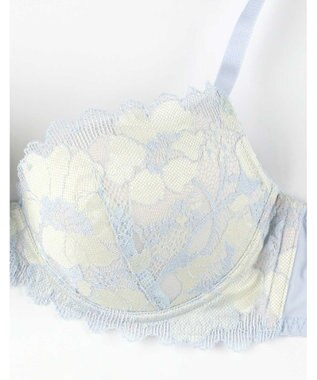 AMPHI ノンワイヤーブラ 谷間メイク ボリュームアップ Aカップあり 【BRAGENIC ブラジェニック プラスタイプ】 ブラジャー ブラ ワイヤレス BMI451 アンフィ／ワコール ブルー