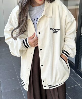 WEGO ヴィンテージコーデュロイスタジャン ホワイトその他