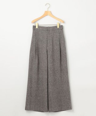 組曲 S ネコアシツィード ワイドパンツ グレー系
