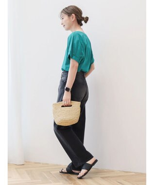 AMERICAN HOLIC 接触冷感袖タックカットプルオーバー Green