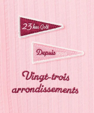 23区GOLF 【WOMEN】【吸水速乾/UVカット】サッカーポロシャツ ピンク系