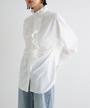 Green Parks フリルブラウス Off White