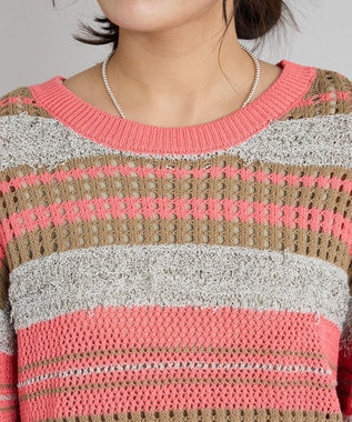 CRAFT STANDARD BOUTIQUE マルチカラーファンシーニットプルオーバー Pink