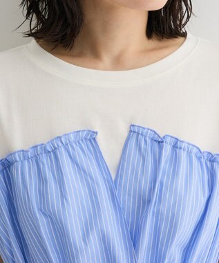 Green Parks ビスチェドッキングカットプルオーバー Stripe Blue