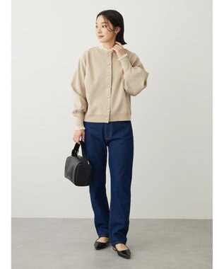 Green Parks ・ｆｕｒｒｙ　ｒａｔｅ２ｗａｙかる~いニットカーデ Light Beige