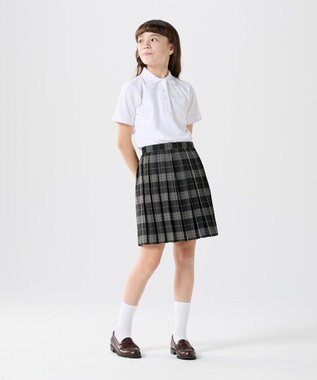 BEAMS SCHOOL ベーシック 半袖ポロシャツ ホワイト(ガールズ)