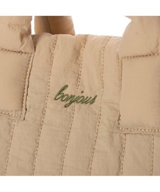 UNBILLION 【テレビ ドラマ着用アイテム】カシュカシュ cachecache / 親子キルティング刺繍トートバッグ ベージュ