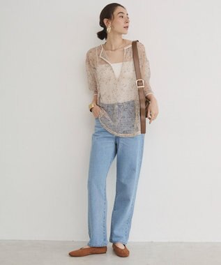 WEGO 【ANGIE VINTAGE】メッシュスキッパープルオーバー ナチュラル