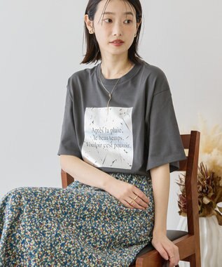 AMERICAN HOLIC ボックスロゴ箔プリントＴシャツ