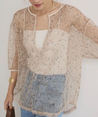 WEGO 【ANGIE VINTAGE】メッシュスキッパープルオーバー ナチュラル