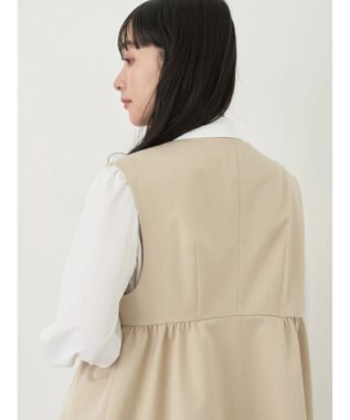 earth music&ecology ペプラムジレ Beige