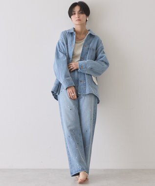 AMERICAN HOLIC ペイントデニムカバーオールジャケット Light Indigo