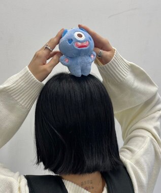 WEGO ハッピーモンスターぬいぐるみキーホルダー ブルー