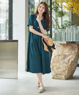 「サマさまカットソー」サイドティアードワンピース