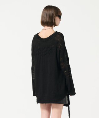 GRACE CONTINENTAL グランジニットトップ ブラック