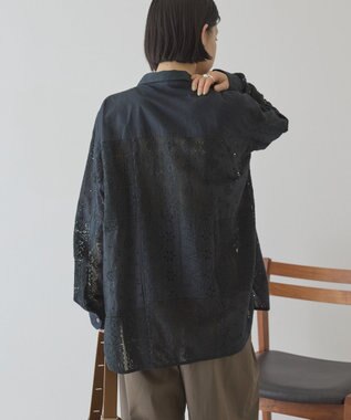 AMERICAN HOLIC レースパッチワークシャツ Off White