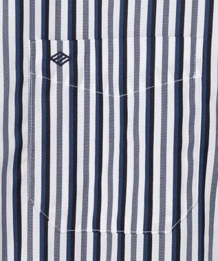 JOSEPH ABBOUD 【オーガニックコットン・柔らかな肌触り】カラーストライプ シャツ サックスブルー系1