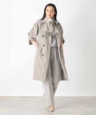 MOONBAT 【洗える】FURLA カシミヤ混ラメ入りラインストーンストールマフラー／幅30cm シルバー