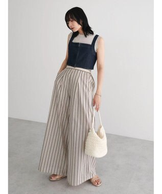 Green Parks ・ＥＬＥＮＣＡＲＥ　ＤＵＥ　ストライプワイドパンツ Beige