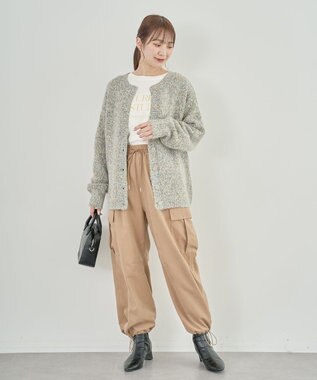 Green Parks ２ＷＡＹメランジＭＩＸニットプルオーバー Brown