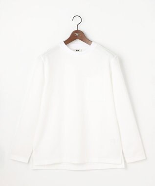 JOSEPH ABBOUD 【JAPANファブリック・日本縫製・清涼】ミラノリブWフェイス長袖Tシャツ ホワイト系
