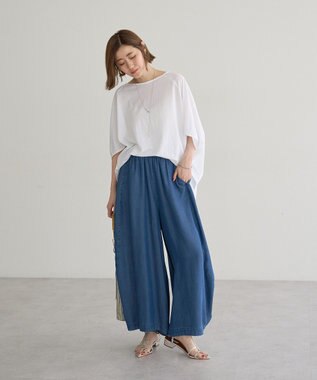 YECCA VECCA 異素材切替バックデザインプルオーバー Off White