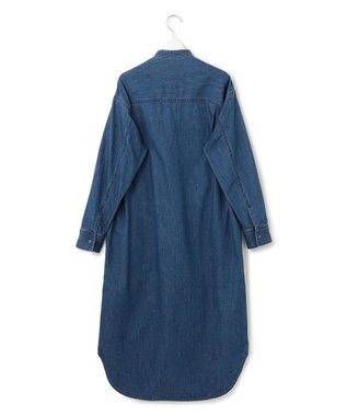 23区 【洗える】23区DENIM ライトダンガリー シャツ ワンピース インディゴ